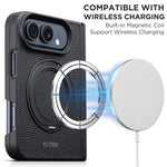 Suteni G9 Large Lychee Pattern Magnetic Holder Phone Case, For iPhone Duo