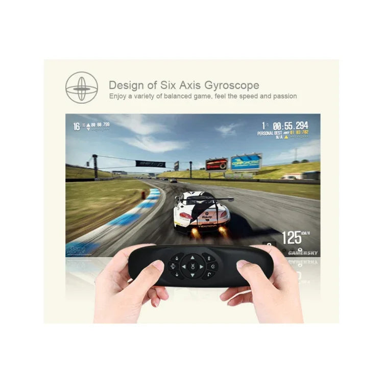C120 คีย์บอร์ดมินิไร้สาย 2.4G พร้อมเมาส์รีโมทและเซ็นเซอร์ไจโร 3 แกน & เซ็นเซอร์แรงโน้มถ่วง 3 แกน สำหรับ PC / HTPC / IPTV / สมาร์ททีวี และ Android TV Box เป็นต้น