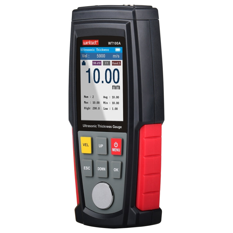 WT100A เครื่องวัดความหนาอัลตราโซนิกดิจิตอล เครื่องทดสอบความหนาโลหะชาร์จ USB ความแม่นยำสูง, WT100A