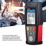 WT100A เครื่องวัดความหนาอัลตราโซนิกดิจิตอล เครื่องทดสอบความหนาโลหะชาร์จ USB ความแม่นยำสูง, WT100A