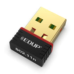 อะแดปเตอร์เครือข่าย USB แบบไร้ไดรเวอร์ EDUP EP-N8566 ความเร็ว 150Mbps 802.11N, EP-N8566