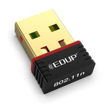 อะแดปเตอร์เครือข่าย USB แบบไร้ไดรเวอร์ EDUP EP-N8566 ความเร็ว 150Mbps 802.11N, EP-N8566