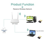 อะแดปเตอร์เครือข่าย USB แบบไร้ไดรเวอร์ EDUP EP-N8566 ความเร็ว 150Mbps 802.11N, EP-N8566