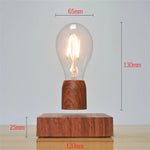 หลอดไฟลอยแม่เหล็กสไตล์วินเทจ ฐานไม้ สำหรับตกแต่งบ้าน LED