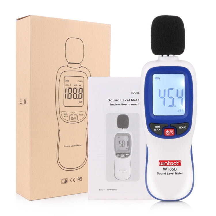 WT85B เครื่องวัดระดับเสียงดิจิตอล เครื่องวัดเสียงรบกวนดิจิตอล เครื่องทดสอบเสียงรบกวนสิ่งแวดล้อม สีขาว WT85B สีดำ WT85B
