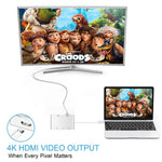 อะแดปเตอร์ USB C เป็น HDMI VGA USB Hub 5 in 1 USB 3.1 สำหรับแล็ปท็อป MacBook, ChromeBook Pixel, Huawei MateBook, HDMI+VGA+3xUSB3.0 เป็น Type-C