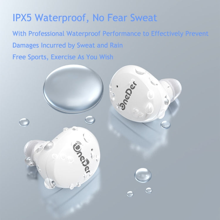 OneDer W12 หูฟังไร้สายกันน้ำ IPX5 เสียงสเตอริโอ HD หูฟังบลูทูธ TWS