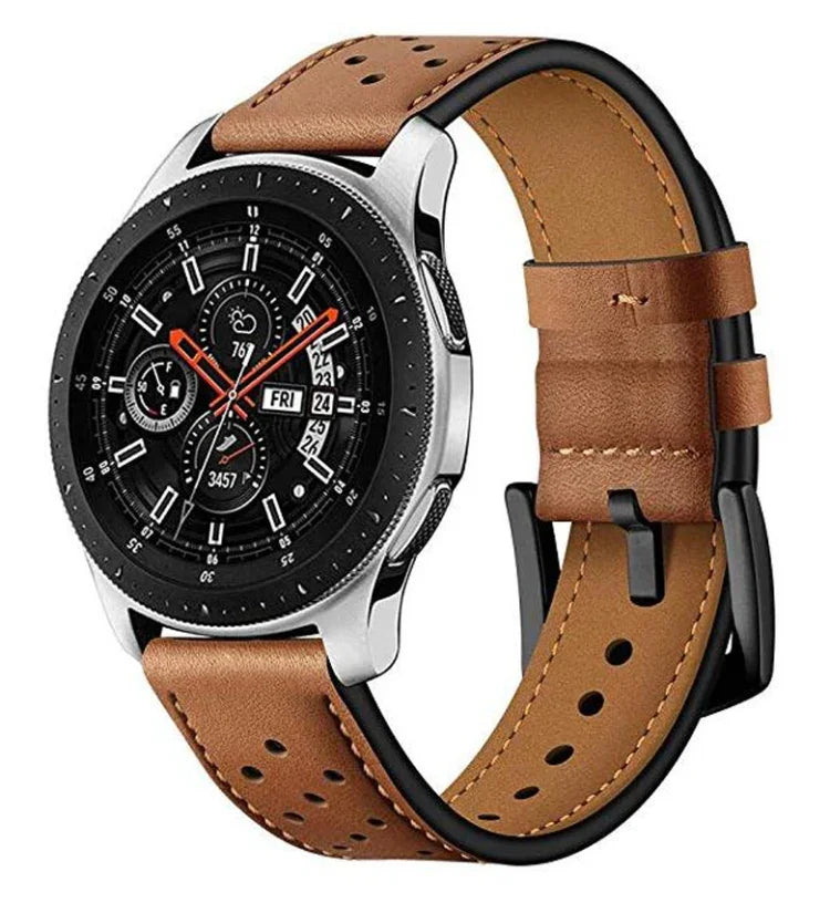 สำหรับ Samsung Galaxy Watch Active สายหนังรูตาไก่ขนาด 22mm สายสปอร์ต