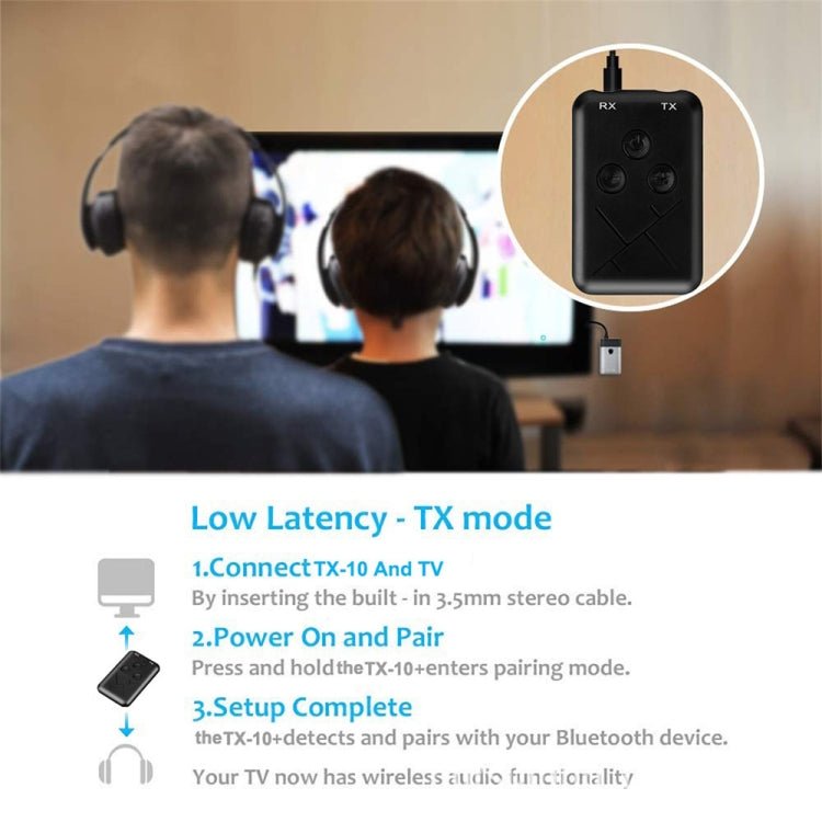 JDEX-TX10 ตัวรับและส่งสัญญาณเสียง Bluetooth 4.2 2-in-1 3.5 มม. ไร้สาย, JDEX-TX10