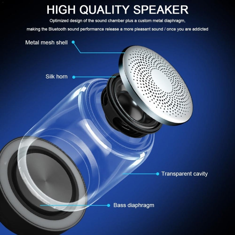 C7 ลำโพงบลูทูธ 5.0 พร้อมไฟ LED โปร่งใส ซับวูฟเฟอร์ TWS 6D รอบทิศทาง HIFI สเตอริโอ เสียงคูล C7
