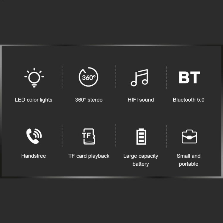 C7 ลำโพงบลูทูธ 5.0 พร้อมไฟ LED โปร่งใส ซับวูฟเฟอร์ TWS 6D รอบทิศทาง HIFI สเตอริโอ เสียงคูล C7
