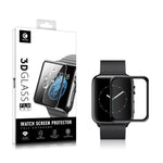 ฟิล์มกระจกนิรภัย mocolo 0.33 มม. 9H 3D ขอบโค้ง 2 ชิ้น สำหรับ Apple Watch Series 5 / 4 40 มม., สำหรับ Apple Watch Series 5 / 4 44 มม.