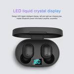 หูฟังไร้สาย E6S TWS Bluetooth V5.3 พร้อมจอ LED, กันน้ำ, หูฟังบลูทูธ, E6S (สีดำ)