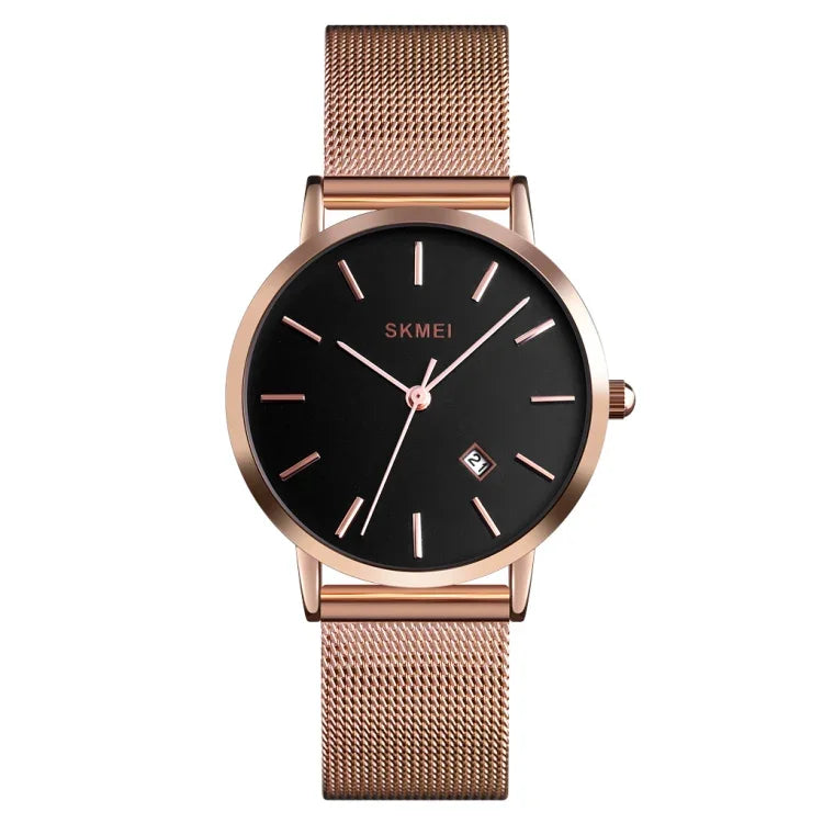 นาฬิกาผู้หญิงแฟชั่นยุโรปและอเมริกา SKMEI 1530 ธุรกิจเรียบง่าย สวยงาม บาง นาฬิกาควอตซ์สำหรับนักเรียนหญิง