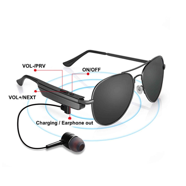 หูฟังไร้สาย A8 Bluetooth แบบแว่นตา พร้อมไมโครโฟน, หูฟังเพลงสมาร์ทแว่นตา, แฮนด์ฟรี, A8