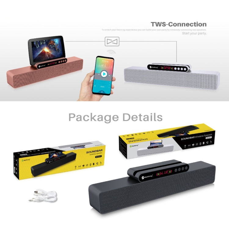 ลำโพงพกพา Newrixing NR5017 LED Bluetooth เชื่อมต่อ TWS ลำโพงเสียงระบบ 10W สเตอริโอรอบทิศทาง