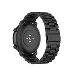 Suitable For Samsung Gear S2 Sport / Galaxy Watch Active 2 Universal 20mm Stainless Steel Metal Strap Three Beads, black, Silver, gold, rose gold