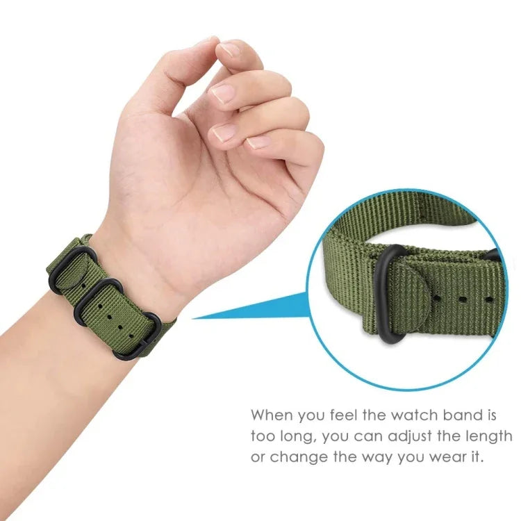 สำหรับ Samsung Galaxy Watch Active สายไนลอนสามห่วงขนาด 20mm S3, สำหรับ Samsung Galaxy Watch Active 2 ขนาด 20mm / Gear S3