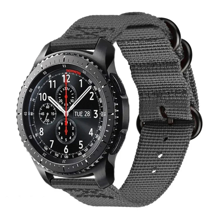 สำหรับ Samsung Galaxy Watch Active สายไนลอนสามห่วงขนาด 20mm S3, สำหรับ Samsung Galaxy Watch Active 2 ขนาด 20mm / Gear S3