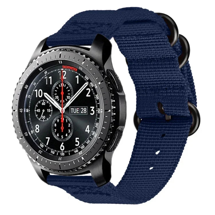 สำหรับ Samsung Galaxy Watch Active สายไนลอนสามห่วงขนาด 20mm S3, สำหรับ Samsung Galaxy Watch Active 2 ขนาด 20mm / Gear S3