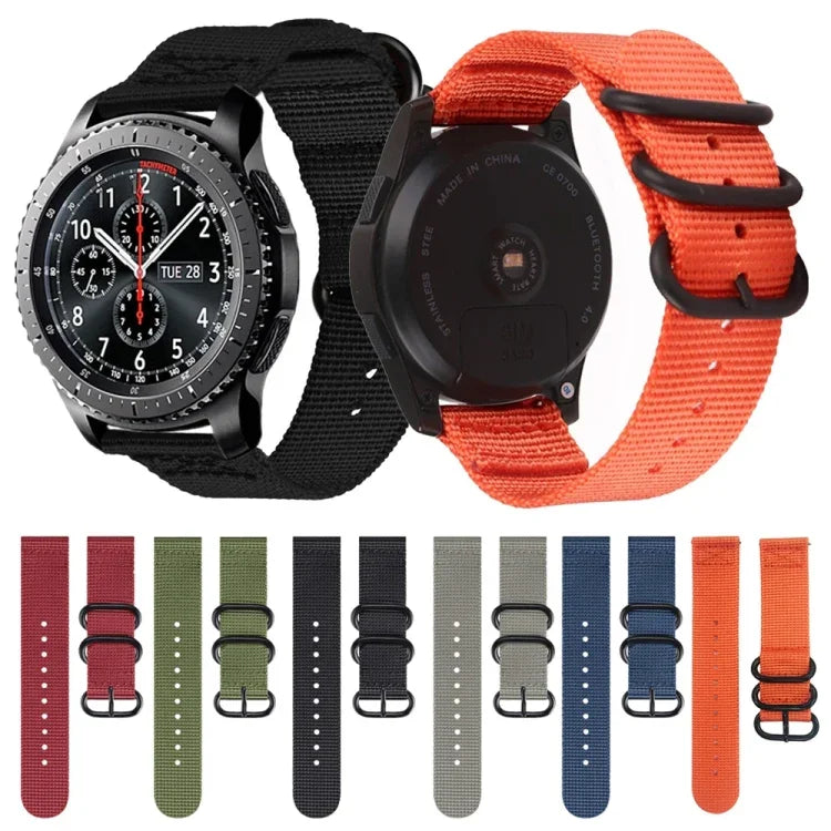 สำหรับ Samsung Galaxy Watch Active สายไนลอนสามห่วงขนาด 20mm S3, สำหรับ Samsung Galaxy Watch Active 2 ขนาด 20mm / Gear S3