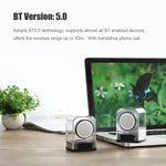 ลำโพงบลูทูธโปร่งใส TWS พกพา BT628 10W พร้อมฐานแม่เหล็กเชื่อมต่อ ลำโพงสเตอริโอเบสซับวูฟเฟอร์กลางแจ้ง