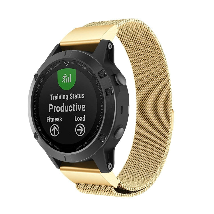 For Garmin Fenix 5 Milan Metal Stainless Steel Metal Watchband, 20MM, 22MM, 26MM