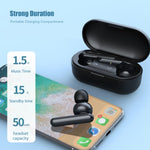 T10 หูฟังบลูทูธไร้สาย TWS Hifi ควบคุมด้วยการสัมผัส พร้อมไมโครโฟนและกล่องชาร์จ