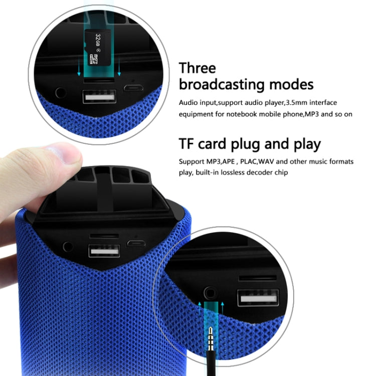 ลำโพงบลูทูธพกพา TG113 กันน้ำ สเตอริโอ ลำโพงกลางแจ้ง MP3 กล่องเสียงเบส พร้อมวิทยุ FM