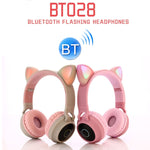 หูฟังบลูทูธหูแมวน่ารัก 5.0 พับได้ แบบครอบหู สเตอริโอ พร้อมไมโครโฟน / ไฟ LED / วิทยุ FM / การ์ด TF, SYA00833501F, SYA00833501A, SYA00833501B, SYA00833501C, SYA00833501D, SYA00833501E