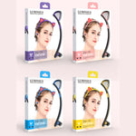 ZW29 หูฟังบลูทูธสเตอริโอหูแมว HIFI แฟชั่นพกพาสำหรับกีฬา พร้อมไมโครโฟนและไฟ LED ส่องสว่าง
