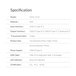 ORICO DESK-2U1C ฮับมัลติฟังก์ชันสำหรับโต๊ะทำงาน