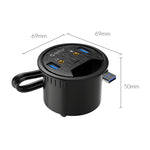 ORICO DESK-2U1C ฮับมัลติฟังก์ชันสำหรับโต๊ะทำงาน