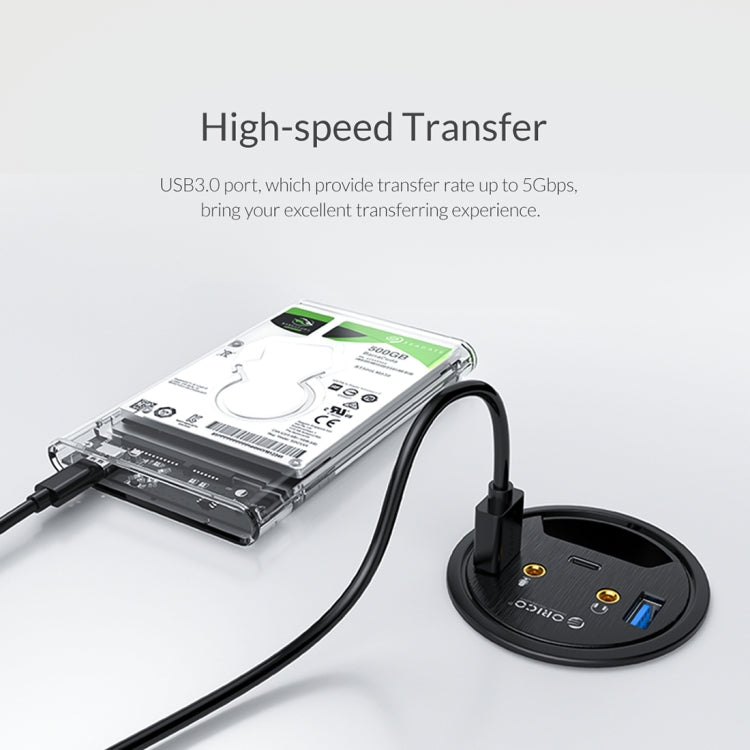 ORICO DESK-2U1C ฮับมัลติฟังก์ชันสำหรับโต๊ะทำงาน