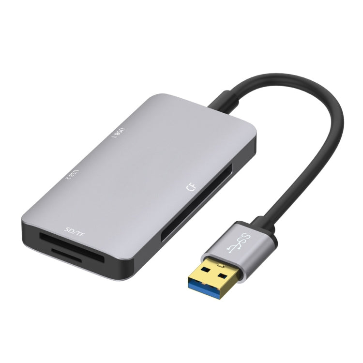 USB3.0 HUB พร้อมเครื่องอ่านการ์ด CF SD TF Onten 8107, 8107