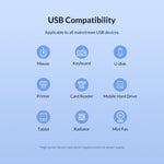 USB3.0 HUB พร้อมเครื่องอ่านการ์ด CF SD TF Onten 8107, 8107
