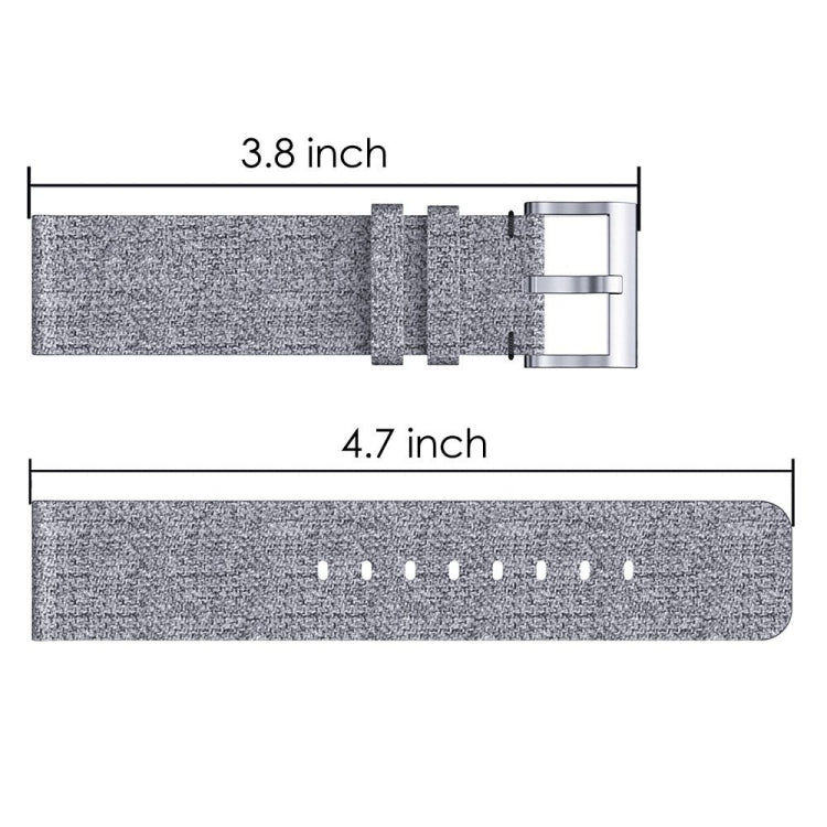 For Huami 1 / Huami 2 / Ticwatch1 / Ticwatch Pro / Samsung Galaxy Watch 46mm / Samsung S3 / Huawei Watch2 Pro / Huawei GT / Huawei Glory Magic  Nylon Canvas Strap
