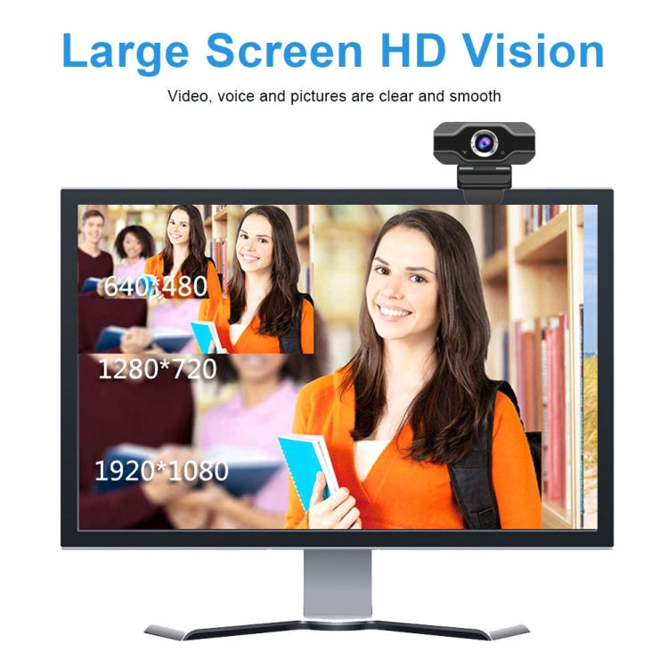 เว็บแคม HD 1080P พร้อมไมโครโฟนในตัว กล้องเว็บอัจฉริยะ USB สำหรับสตรีมมิ่งและถ่ายทอดสดบนคอมพิวเตอร์และแอนดรอยด์ทีวี