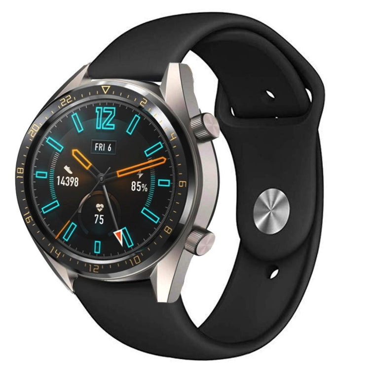 22mm For Huawei Watch GT2e GT2 46mm Monochrome Silicone Reverse Buckle Strap