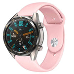 22mm For Huawei Watch GT2e GT2 46mm Monochrome Silicone Reverse Buckle Strap