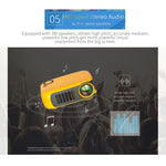 โปรเจคเตอร์พกพา Mini A2000 800 ลูเมน รองรับ 1080P LCD อายุหลอดไฟ 50000 ชั่วโมง สำหรับโรงภาพยนตร์ที่บ้าน ใช้กับ Power Bank, ปลั๊ก US
