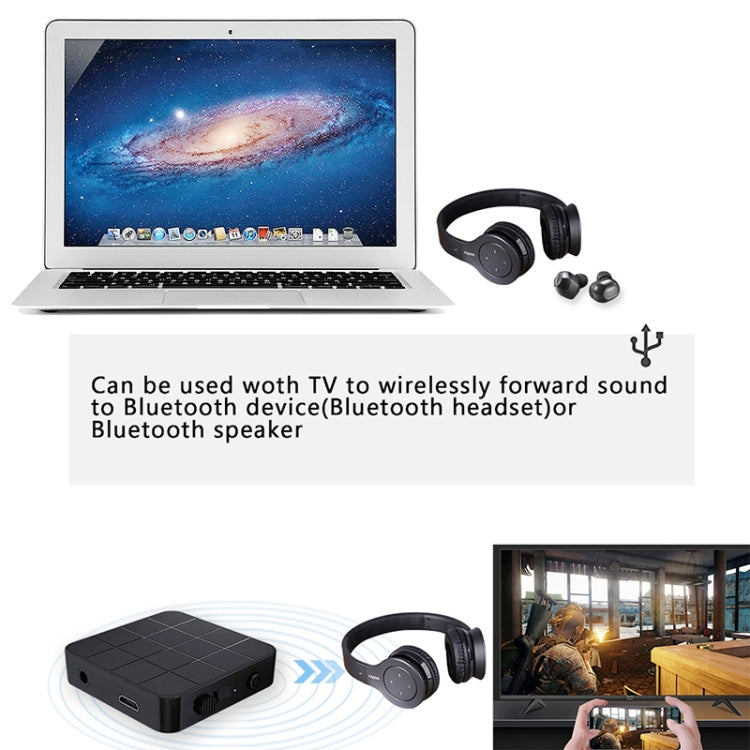 B32 ตัวรับและส่งสัญญาณเสียง Bluetooth 5.0 2 in 1 สำหรับทีวีและคอมพิวเตอร์ อะแดปเตอร์เสียงไร้สาย Bluetooth ตัวส่งและตัวรับ, B32