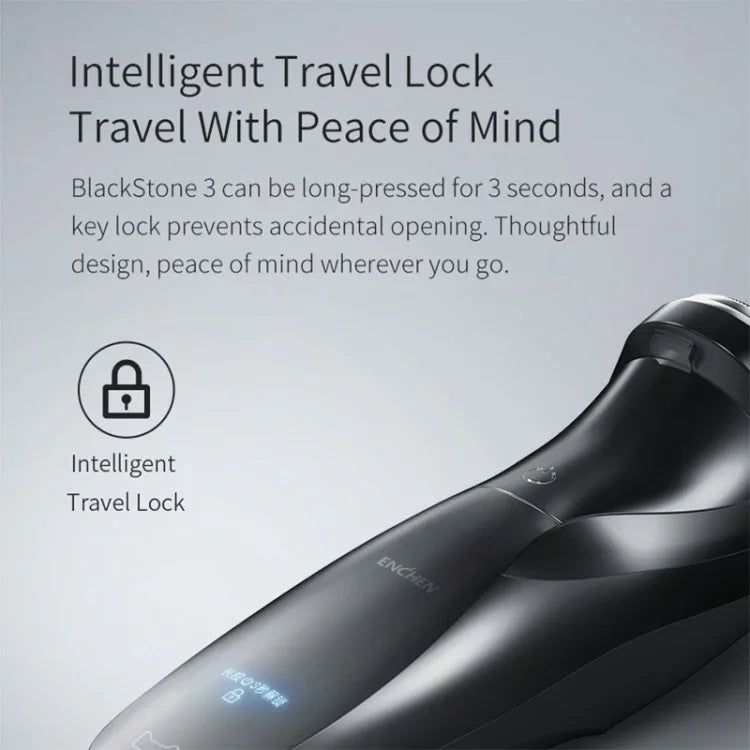 เครื่องโกนหนวดไฟฟ้าสำหรับดูแลผิวหน้าผู้ชาย Xiaomi Youpin Yingqu Blackstone3 แบบพกพา พร้อมหัวมีด 3 หัว