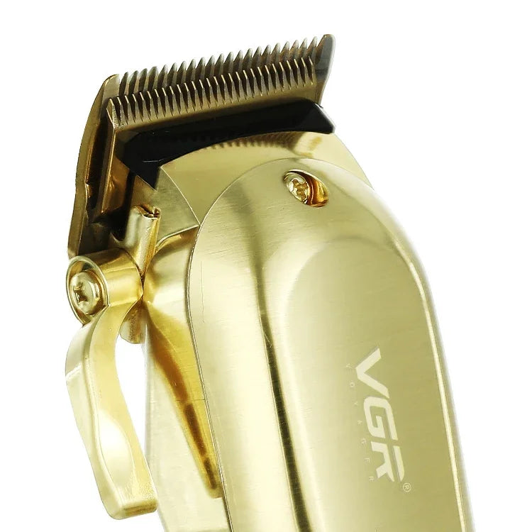 VGR V-278 เครื่องตัดผมไฟฟ้าโลหะ 10W USB พร้อมจอแสดงผลดิจิทัล LED, V-278 (ทอง), V-278 (เงิน)