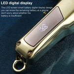 VGR V-278 เครื่องตัดผมไฟฟ้าโลหะ 10W USB พร้อมจอแสดงผลดิจิทัล LED, V-278 (ทอง), V-278 (เงิน)