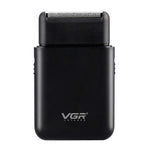 VGR V-390 เครื่องโกนหนวดไฟฟ้าพกพาแบบเลื่อนกลับ 5W USB, V-390 (ดำ), V-390 (เขียว)