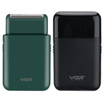 VGR V-390 เครื่องโกนหนวดไฟฟ้าพกพาแบบเลื่อนกลับ 5W USB, V-390 (ดำ), V-390 (เขียว)