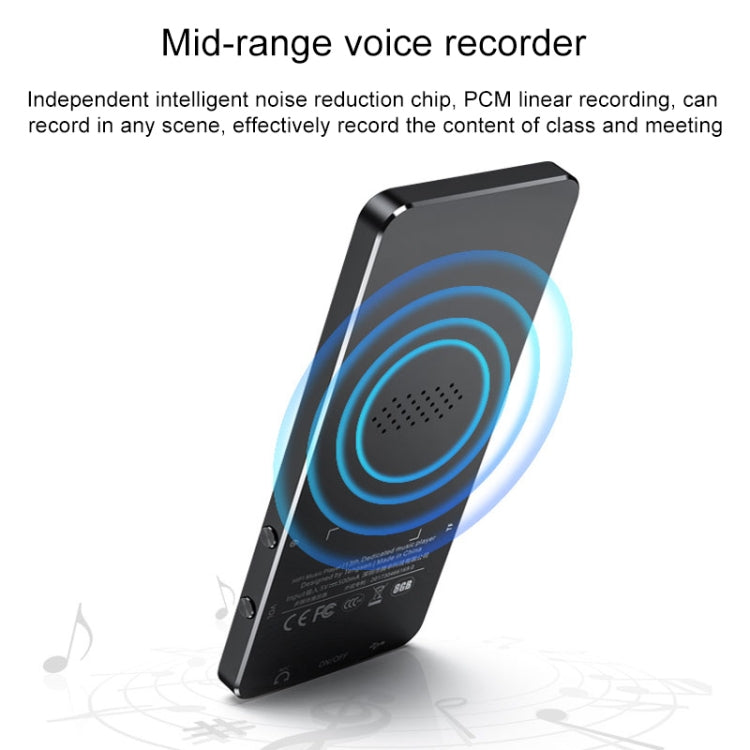 เครื่องเล่นเพลง MP3 MP4 Hifi Bluetooth หน้าจอสัมผัส 1.8 นิ้ว, 8GB, X2, 16GB, สีดำ, เงิน, โรสโกลด์