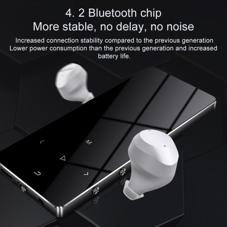 เครื่องเล่นเพลง MP3 MP4 Hifi Bluetooth หน้าจอสัมผัส 1.8 นิ้ว, 8GB, X2, 16GB, สีดำ, เงิน, โรสโกลด์