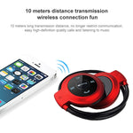 เครื่องเล่น MP3 NVAHVA พร้อมหูฟังบลูทูธ หูฟังกีฬาไร้สาย MP3 พร้อมวิทยุ FM หูฟังสเตอริโอ รองรับการ์ด TF สูงสุด 32GB, mini-503 สีน้ำเงิน, mini-503 สีทอง, mini-503 สีดำ, mini-503 สีแดง